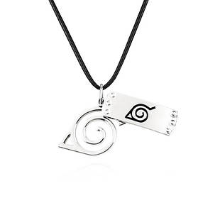 Кулон Наруто з символікою Селища Схованого в Листі - Коноха, Металевий Косплей Кулон, сosplay Naruto