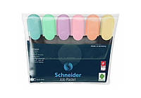 Набір маркерів тестувальників SCHNEIDER JOB 1-4,5 мм, 6 пастельних кольорів у блістері