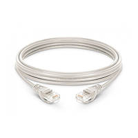 Патч-корд RJ45 2.6м, мережевий кабель UTP CAT5e 8P8C, LAN, білий