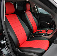 Чехлы на сиденья Фольксваген Джетта (Volkswagen Jetta) (универсальные, кожзам, с отдельным подголовником)