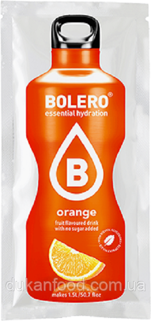 Bolero Drinks без цукру АПЕЛЬСИН, 9 г