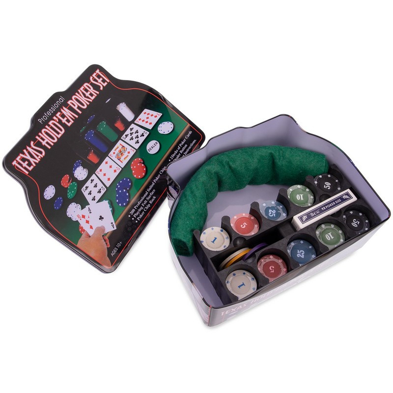 Покерный набор 200 фишек в металлической коробке IG-1103240: Gsport - фото 1 - id-p633677131