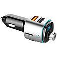 ФМ-модулятор FM трансмітер Aiver F42 RGB Car MP3 Player Bluetooth v4.2 Quick Charge 3.0 Silver, фото 5