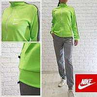 Спортивний костюм Nike Air жіночий, тканина дайвінг, двійка. Зелений