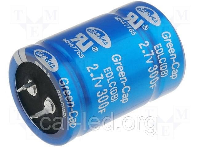 300 F - 2,7v (EDLC) Суперконденсатор- іоністор DB 35*50 SAMWHA