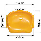 Пластикові стадіонні стільці СТ-01 — ЖЕЛТИЕ вандалостійкі, фото 2