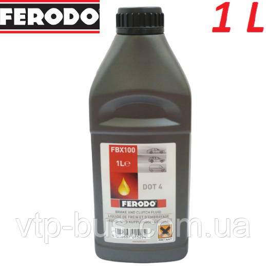 Тормозная жидкость DOT 4 (1 Liter) FERODO (Великобритания) FBX100 - фото 1 - id-p143647464