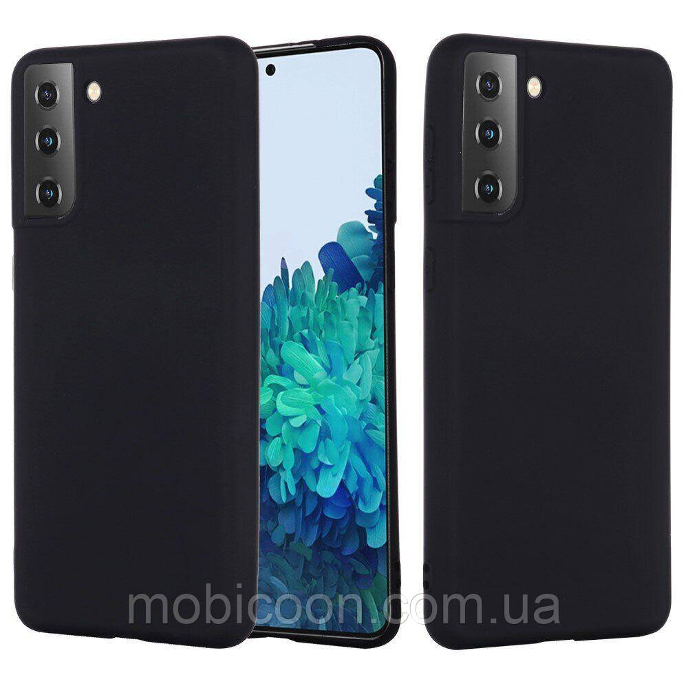 Чохол Silicone Case full для Samsung Galaxy S21 Black, фото 1