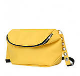 Красная женская сумка из матовой эко-кожи с длинным ремешком через плечо, фото 7