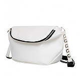 Красная женская сумка из матовой эко-кожи с длинным ремешком через плечо, фото 9