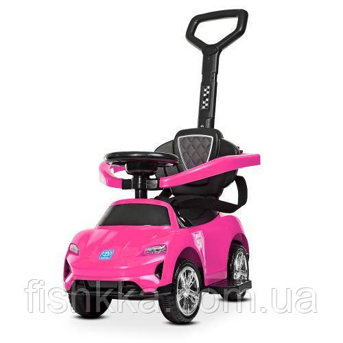 Дитяча каталка-толокар, електромобіль Bambi M 4290-8, 1-мотор25W, акум6V4,5AH, батьківщина, TF, світло, рожевий