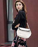 Красная женская сумка из матовой эко-кожи с длинным ремешком через плечо, фото 10