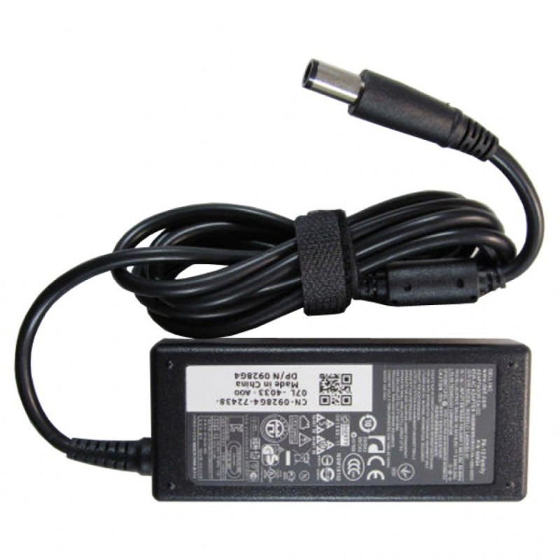 Блок живлення для ноутбука Dell (роз'єм 7.4*5.0 pin, 19.5V, 3.34A, 65W) Чорний (без кабелю)