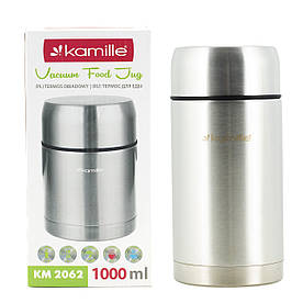 Термос харчовий Kamille 1000мл з нержавіючої сталі KM-2062