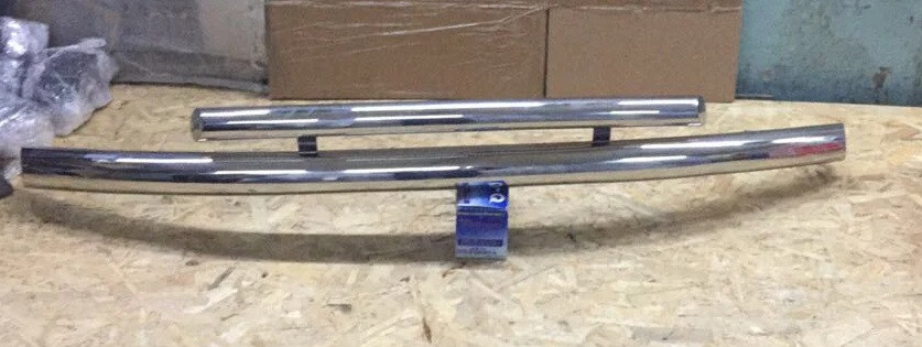 Захист переднього бампера Вс Труба подвійна неіржавка передній радіус D70-52 Дуга на Volkswagen Caddy 3 2004+