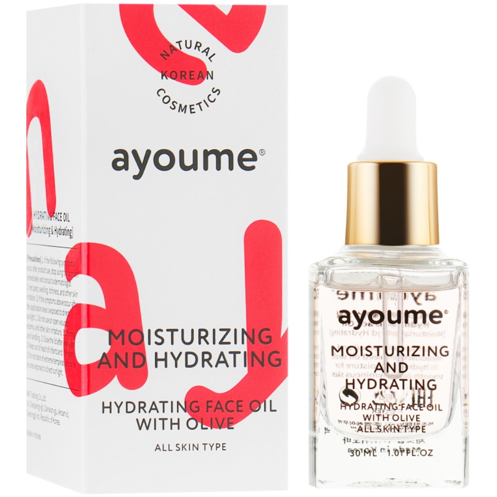 Зволожуюча олія для обличчя Ayoume Moisturizing & Hydrating Face Oil With Olive 30 мл (8809518822843)