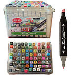 Скетч-маркери - Двосторонні в наборі, 777-80, 80 кольорів, фото 2