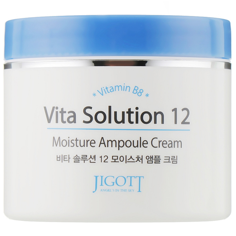 Зволожуючий антивіковий ампульний крем для обличчя Jigott Vita Solution 12 Moisture Ampoule Cream 100 мл, фото 1