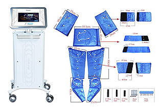 Апарати для пресотерапії і лімфодренаж PR-901 3в 1 апарат пресотерапії миостимуляции нагрів