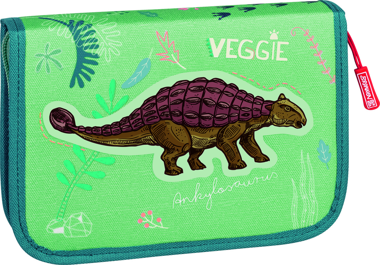 Пенал Brunnen з олівцями з двома клапанами Динозавр 19,5 х 13,5 х 3,5 см 1049120841, фото 1