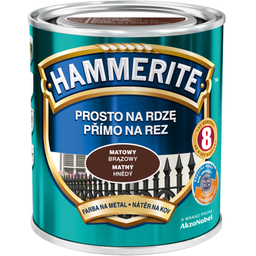 Емаль — фарба матова Hammerite, Коричневий, 0.7 л