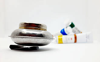 Олійниця одинарна, металева з кришкою, (d:6см), D. K. ART & CRAFT