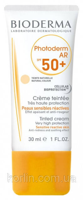 Bioderma Photoderm AR Tinted Cream Сонцезахисний крем з тоном шкіри з почервонінням Биодерма Фотодерм AR
