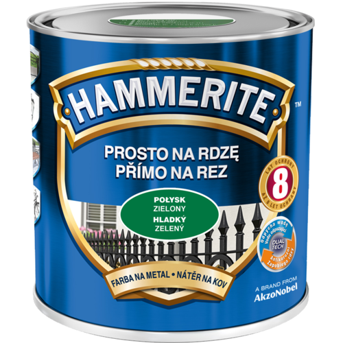 Емаль — фарба глянсова Hammerite, Зелений, 2.5 л