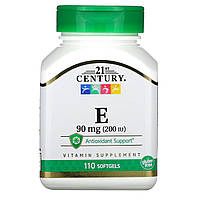 Витамин E-200, 110 капсул, 21st Century Health Care, E-200