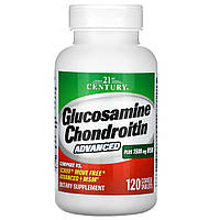 Глюкозамин и хондроитин, улучшенная формула, 21st Century Health Care, 120 таблеток в оболочке