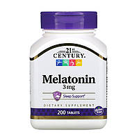 Мелатонин 3 мг, 21st Century Health Care, 200 таб.