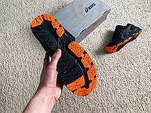 Чоловічі спортивні кросівки Asics GT-1000 чорний помаранчевий, фото 6