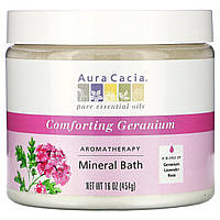 Солі для ванн (герань), Mineral Bath, Aura Cacia, 454 г