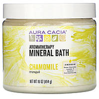 Aura Cacia, Ароматерапевтическое средство для ванны с минералами, успокаивающая ромашка, 16 унций (454 г)