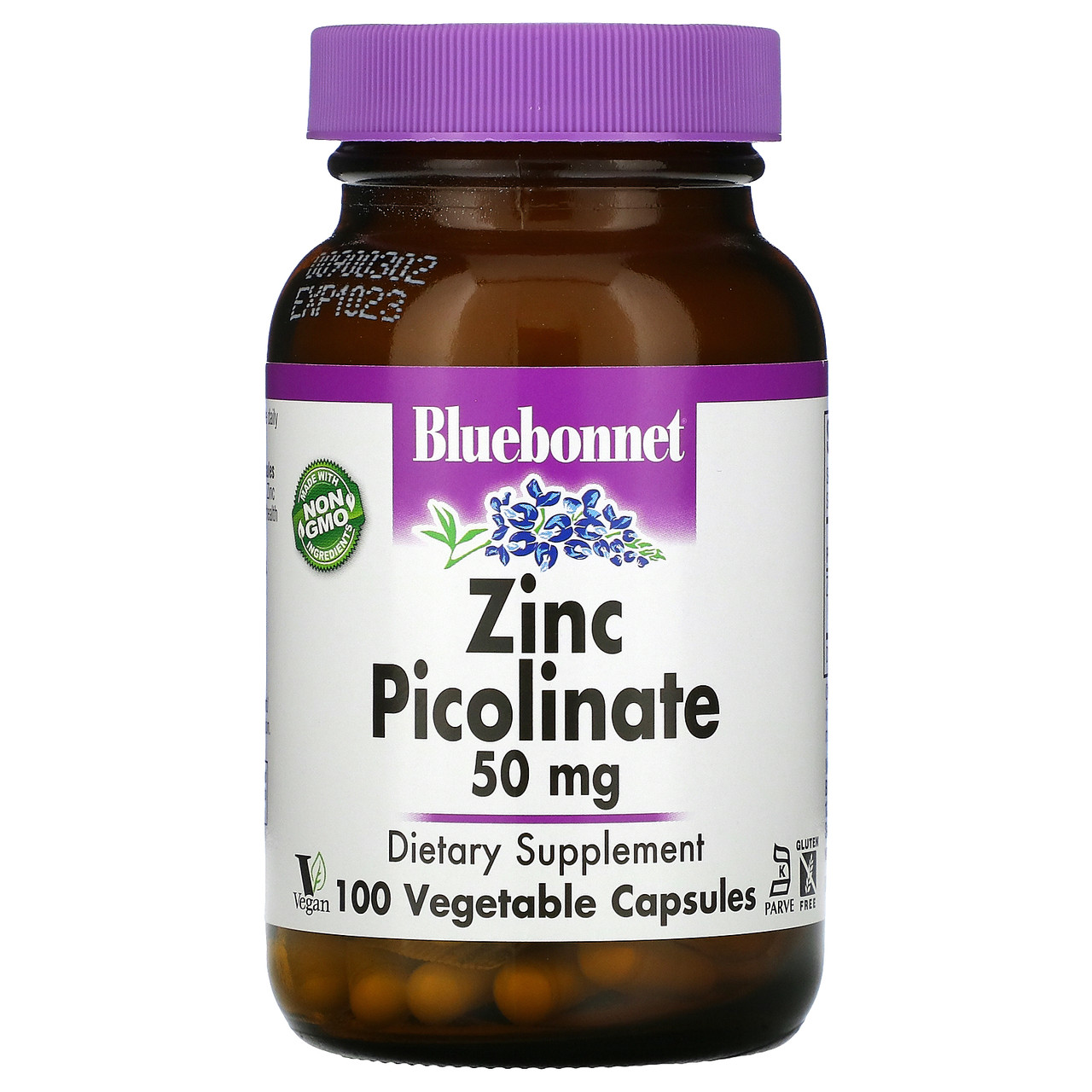 Цинк picolinate, Zinc Picolinate, Bluebonnet Nutrition, 50 мг, 100 кап.