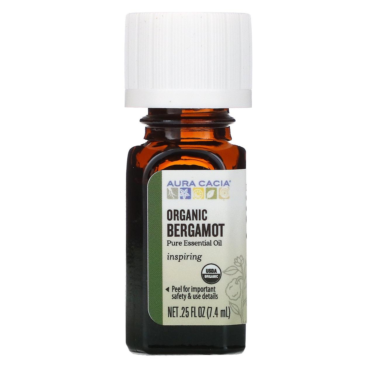 Органическое масло бергамота (Bergamot), Aura Cacia, 7,4 мл