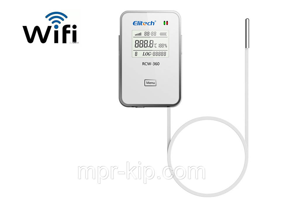 Реєстратор даних температури та вологості Elitech RCW-360 Wi-Fi (-40 °C...80 °C; 0%...99%; 32,000 точек)