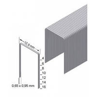 Скоба обивочная Prebena нерж. тип A-10 ширина 12.8мм (4,0 тис. шт.)