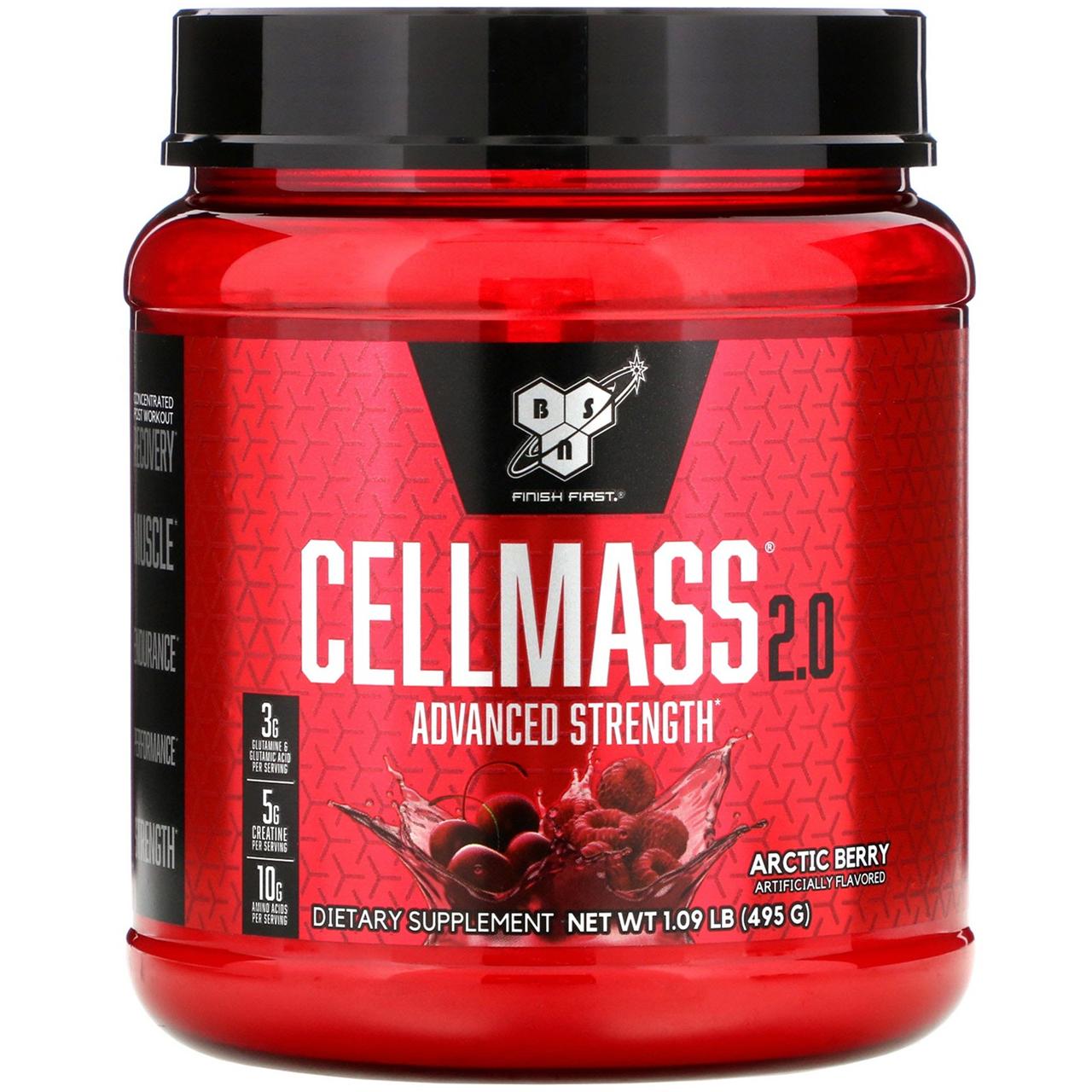 BSN, Cellmass 2.0, концентрована добавка для відновлення після тренувань, зі смаком арктичних ягід, 1.06 фунта