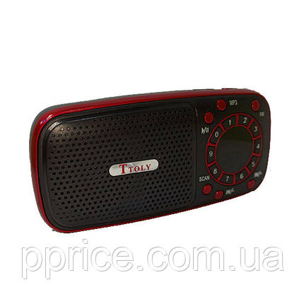 Радіоприймач, портативна колонка ТО-205 (MicroSD/USB/FM/LCD), фото 1