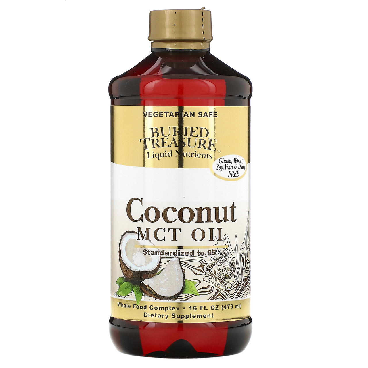 Кокосова олія холодного віджиму, Coconut Oil, Buried Treasure, 473 мл