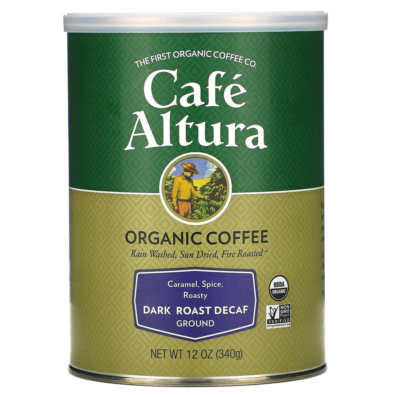 Cafe Altura, Органічний кави, декофеиновый, глибокої обжарювання, 12 унцій (339 р)