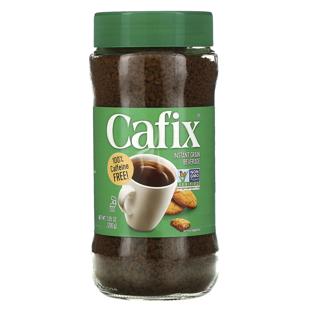 Cafix, Повністю натуральний швидкорозчинний сухий напій Без кофеїну, 7,05 унцій (200 г)