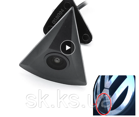 Спеціальна передня камера GreenYi CVBS -AHD в логотип VW Volkswagen тип 2 F 480р, фото 1