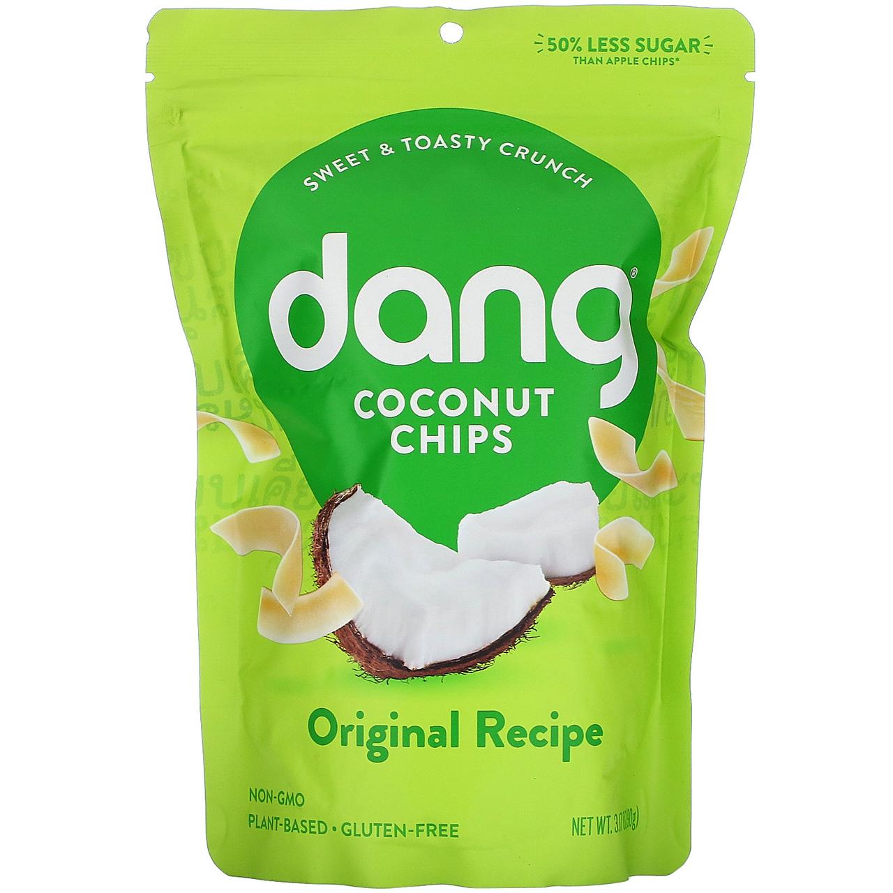 Запашні кокосові чіпси, Toasted Coconut Chips, Dang Foods LLC, 90 г