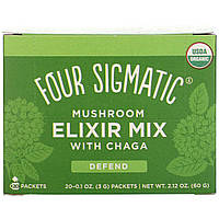 Four Sigmatic, Напій з грибів чага і травами, 20 пакетиків, 0,1 унції (3 г) кожен