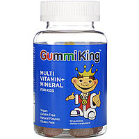 Витамины и минералы для детей жевательные, от двух лет, Gummi King, 60 конфет