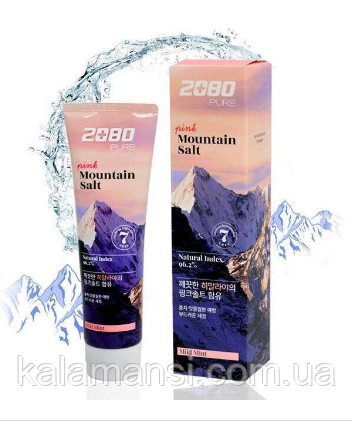 Зубна паста з рожевою гімалайською сіллю Dental Clinic 2080 Pure Pink Mountain Salt Toothpaste Mild Mint 100 г