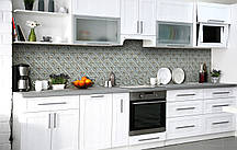 Кухонний фартух 3Д Ліпнина Класика плівка скіналі ПВХ 60х200 см Текстура Сірий