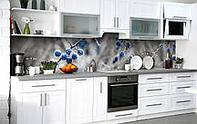 Кухонний фартух Чорниця в інеї плівка скіналі ПВХ 60х200 см ягоди Їжа Сірий